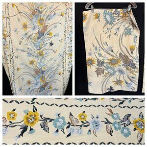 Vtg Cannon Royal Family Twin Fitted Sheet & 2 Pillowcases Sunflowers L’amour 683